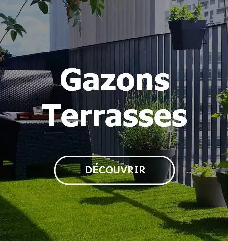 Gazon synthétique et pelouse pour terrasse et balcon