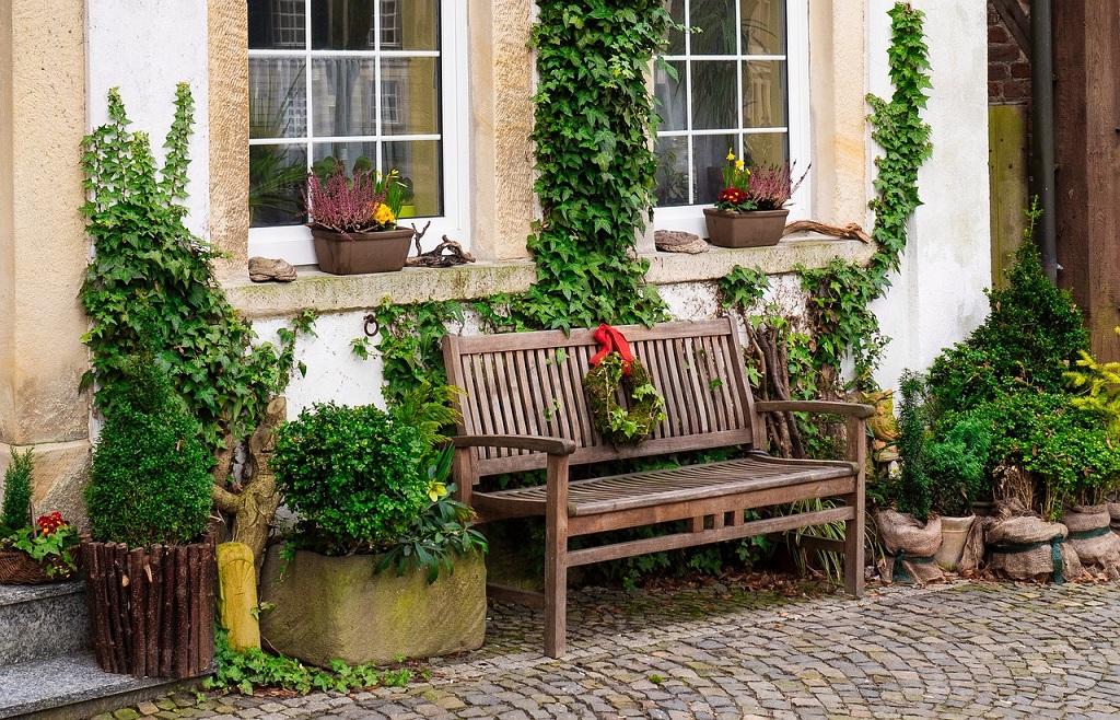 Banc de jardin sans pelouse